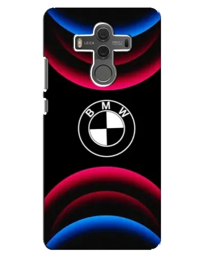 Чехол для Huawei Mate 10 с картинкой «Логотип BMW и неоновые дуги»