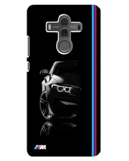 Чехол для Huawei Mate 10 с картинкой «Силуэт BMW в темноте»