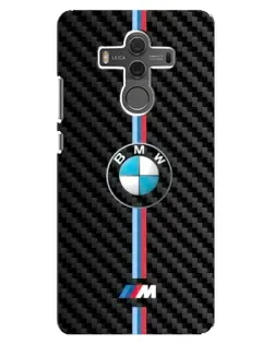 Чехол для Huawei Mate 10 с картинкой «Эмблема BMW и карбон»