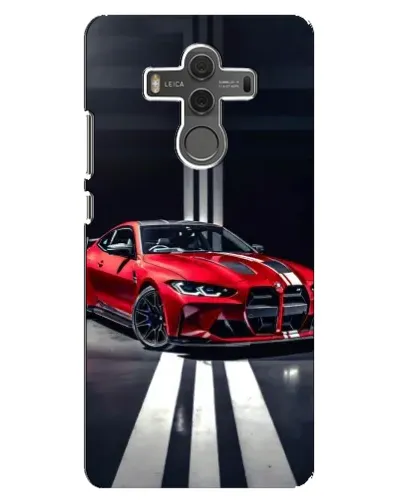 Чехол для Huawei Mate 10 с картинкой «Красная BMW на дороге»