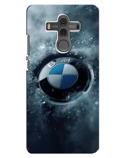 Чехол для Huawei Mate 10 с картинкой «Логотип BMW — лед»