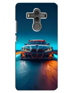 Чехол для Huawei Mate 10 с картинкой «BMW — огни неона»