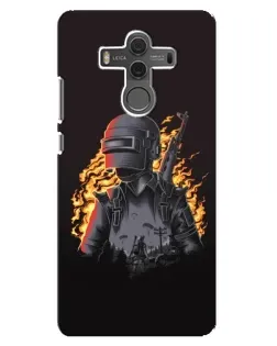 Чехол для Huawei Mate 10 с картинкой «PUBG — огненный силуэт»