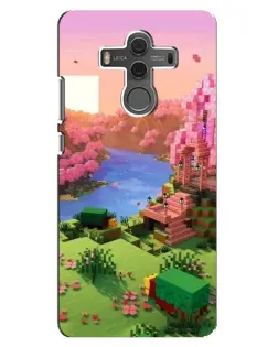 Чехол для Huawei Mate 10 с картинкой «Розовое дерево Minecraft»