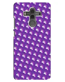 Чехол для Huawei Mate 10 с картинкой «Единороги на фиолетовом»