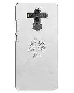 Чехол для Huawei Mate 10 с картинкой «Иоанна 3:16 Крест»
