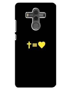 Чехол для Huawei Mate 10 с картинкой «Сердце и Крест»