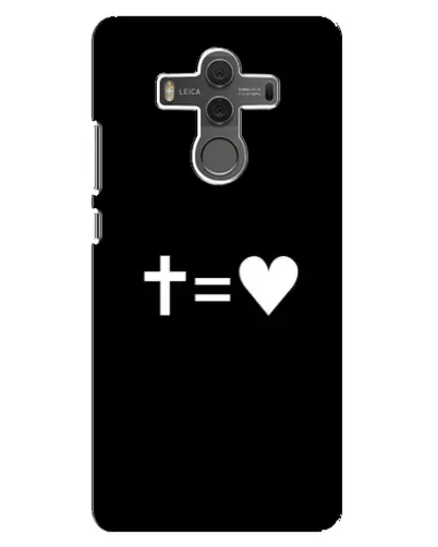 Чехол для Huawei Mate 10 с картинкой «Крест и Сердце»
