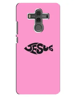 Чехол для Huawei Mate 10 с картинкой «Розовый символ  Jesus»