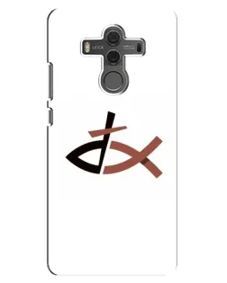 Чехол для Huawei Mate 10 с картинкой «Рыба и крест»
