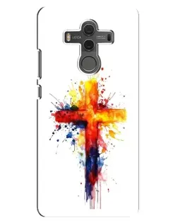 Чехол для Huawei Mate 10 с картинкой «Акварельный крест»