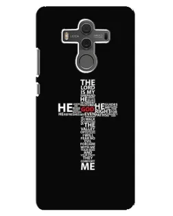 Чехол для Huawei Mate 10 с картинкой «Текстовый крест»