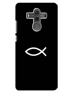 Чехол для Huawei Mate 10 с картинкой «Символ рыбы Jesus»