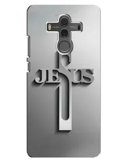 Чехол для Huawei Mate 10 с картинкой «Металлический крест Jesus»