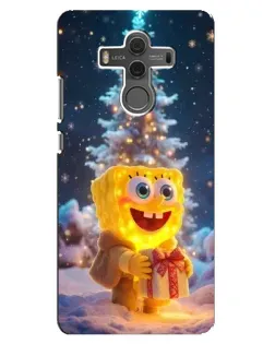 Чехол для Huawei Mate 10 с картинкой «Рождественский Спанч Боб»