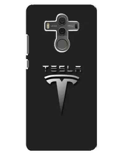 Чехол для Huawei Mate 10 с картинкой «Стальной логотип Tesla»