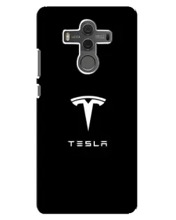 Чехол для Huawei Mate 10 с картинкой «Tesla White Logo»