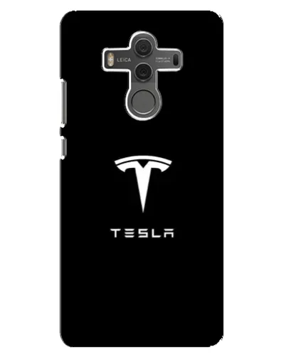 Чехол для Huawei Mate 10 с картинкой «Tesla White Logo»