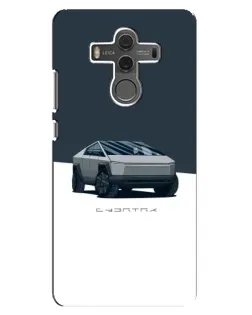 Чехол для Huawei Mate 10 с картинкой «Серебристый Cybertruck Tesla»