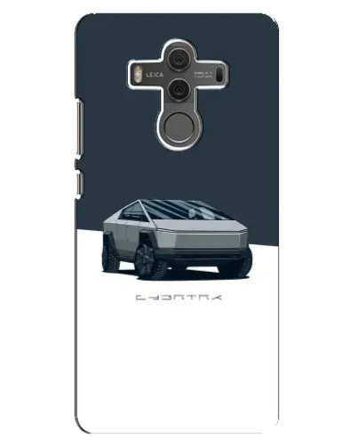 Чехол для Huawei Mate 10 с картинкой «Серебристый Cybertruck Tesla»