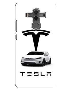 Чехол для Huawei Mate 10 с картинкой «Tesla White Style»
