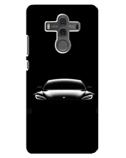 Чехол для Huawei Mate 10 с картинкой «Фары Tesla Night»