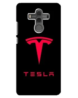 Чехол для Huawei Mate 10 с картинкой «Tesla Red Logo»