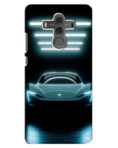 Чехол для Huawei Mate 10 с картинкой «Tesla в неоне»