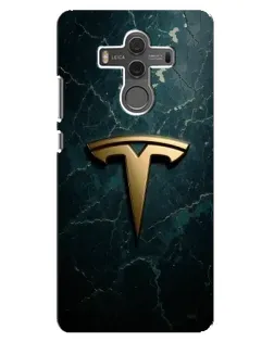 Чехол для Huawei Mate 10 с картинкой «Мраморная Tesla Gold»