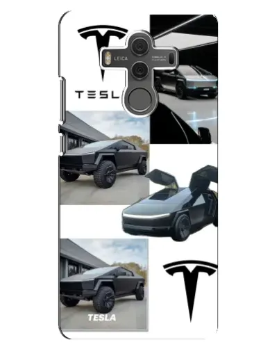 Чехол для Huawei Mate 10 с картинкой «Коллаж Cybertruck Tesla»