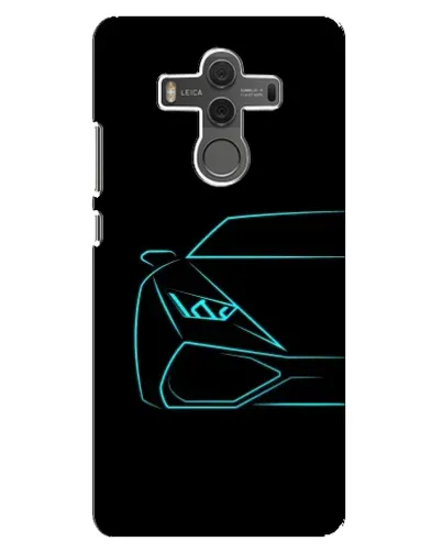 Чехол для Huawei Mate 10 с картинкой «Голубой силуэт Lamborghini»