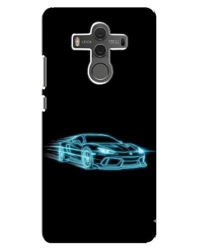 Чехол для Huawei Mate 10 с картинкой «Неоновый контур Lamborghini»