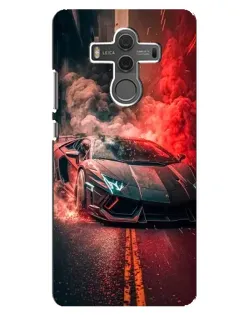 Чехол для Huawei Mate 10 с картинкой «Lamborghini красный дым»