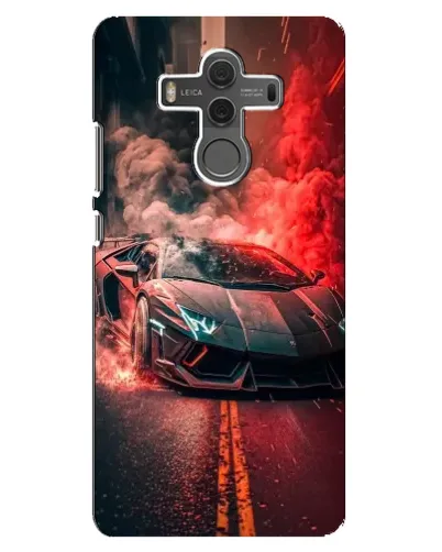 Чехол для Huawei Mate 10 с картинкой «Lamborghini красный дым»