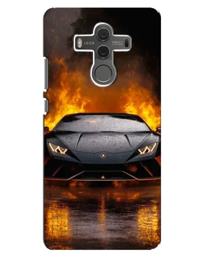 Чехол для Huawei Mate 10 с картинкой «Lamborghini в огне»