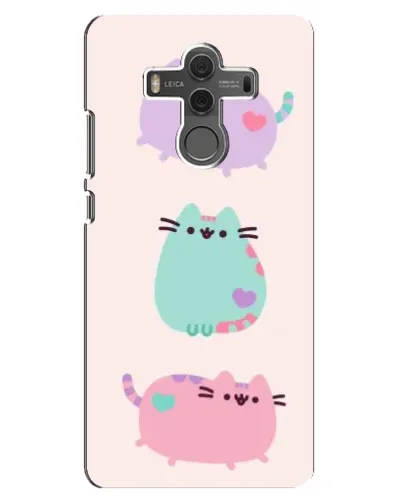 Чехол для Huawei Mate 10 с картинкой «Pusheen трио»