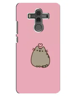 Чехол для Huawei Mate 10 с картинкой «Pusheen сердце»