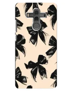 Чехол для Huawei Mate 10 с картинкой «Паттерн черные банты»