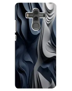 Чехол для Huawei Mate 10 с картинкой «Объемные синие складки»