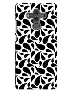 Чехол для Huawei Mate 10 с картинкой «Контрастные черные капли»
