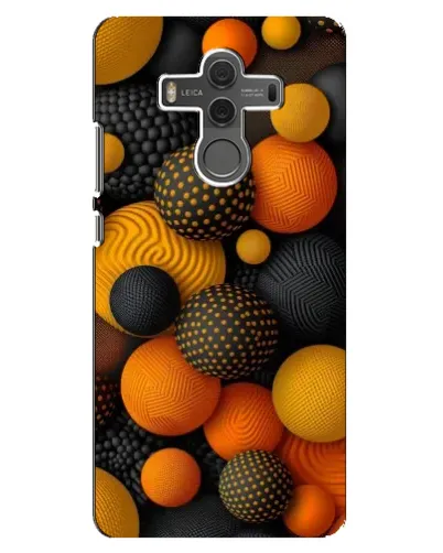 Чехол для Huawei Mate 10 с картинкой «Объемные оранжевые сферы»