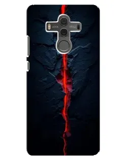 Чехол для Huawei Mate 10 с картинкой «Kрасная лавовая трещина»