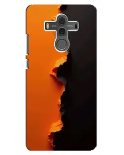 Чехол для Huawei Mate 10 с картинкой «Оранжевый разлом»