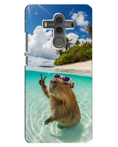 Чехол для Huawei Mate 10 с картинкой «Капибара на море»