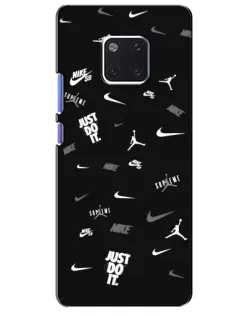 Чехол для Huawei Mate 20 Pro (LYA-L09, LYA-L29) с картинкой «Nike Black Pattern»