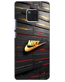 Чехол для Huawei Mate 20 Pro (LYA-L09, LYA-L29) с картинкой «Золотой Nike на металле»