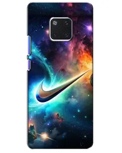 Чехол для Huawei Mate 20 Pro (LYA-L09, LYA-L29) с картинкой «Космический Nike Swoosh»