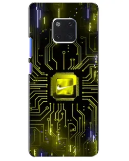 Чехол для Huawei Mate 20 Pro (LYA-L09, LYA-L29) с картинкой «Nike — золотая искра»