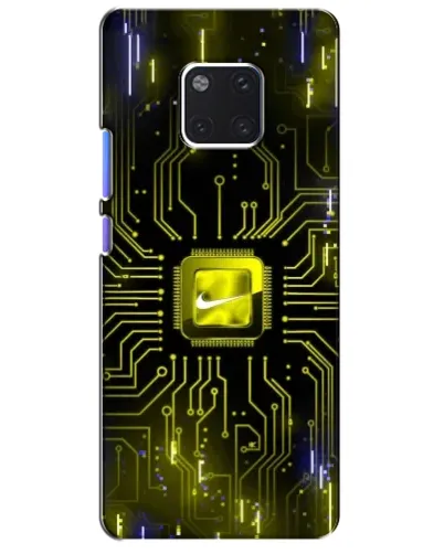 Чехол для Huawei Mate 20 Pro (LYA-L09, LYA-L29) с картинкой «Nike — золотая искра»