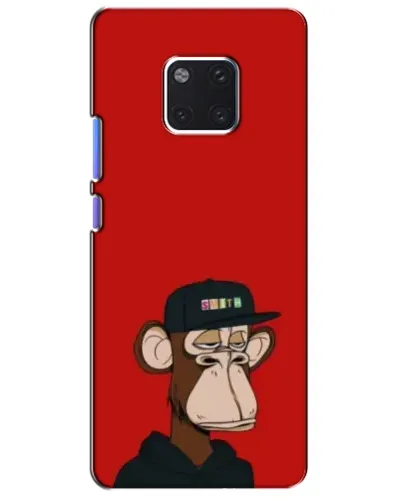 Чехол для Huawei Mate 20 Pro (LYA-L09, LYA-L29) с картинкой «Bored Ape — красный фон»